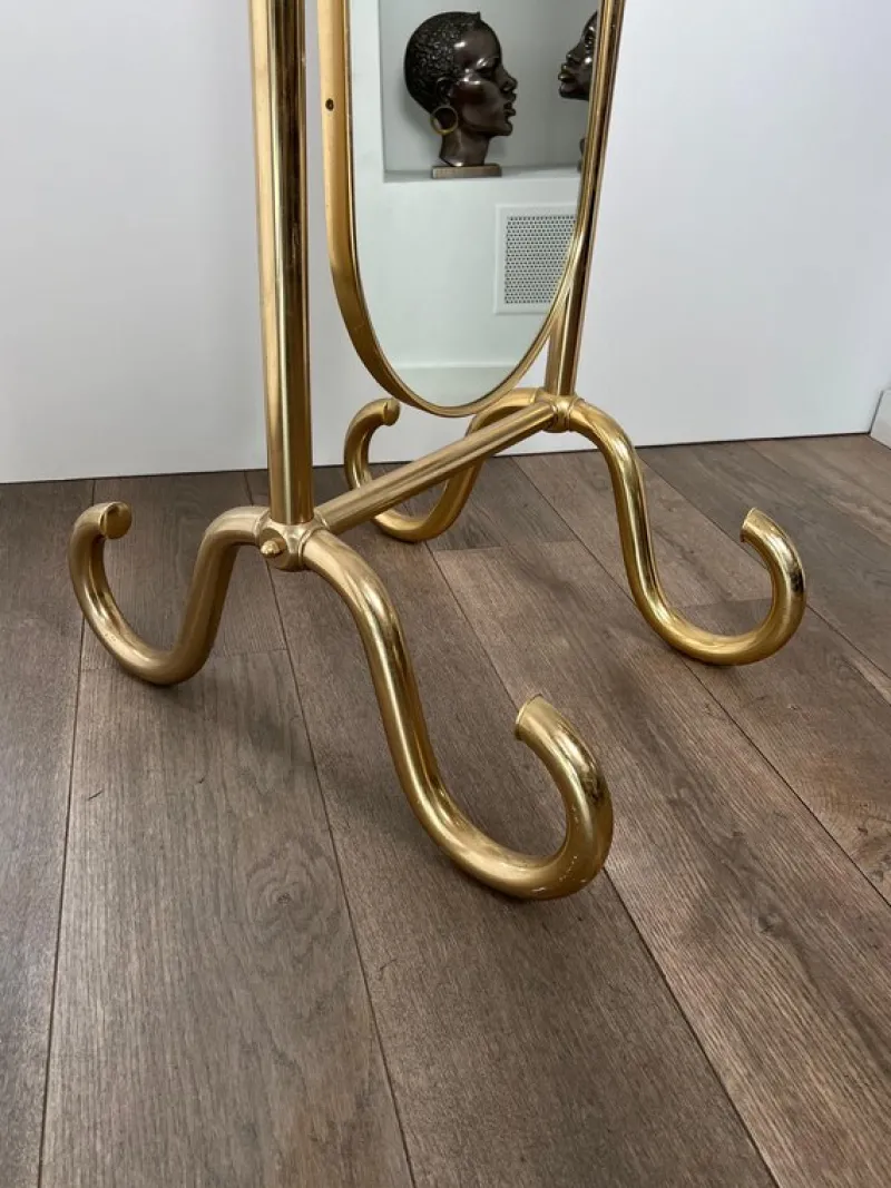 Sale Pamono Brass Psyche Mirror