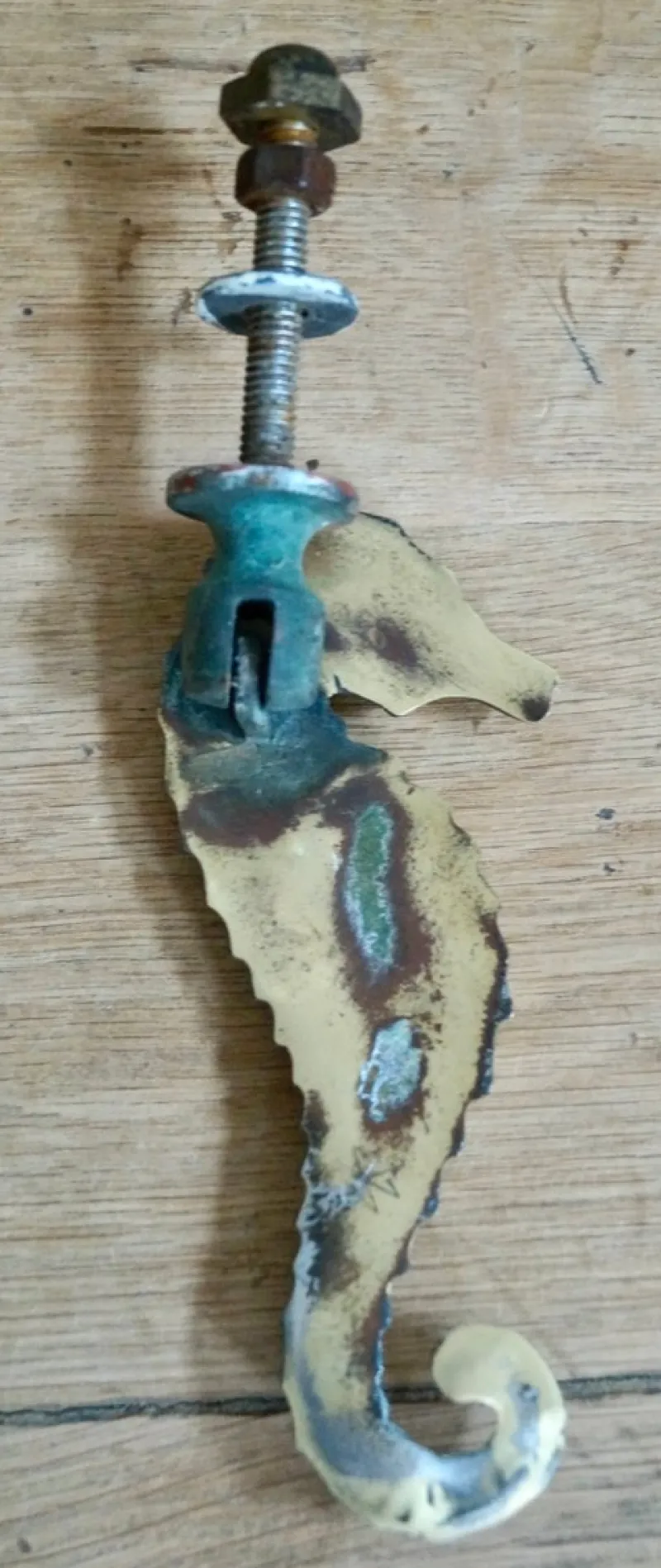 Pamono Brass Seahorse Door Knocker, 1905> Architectural Elements