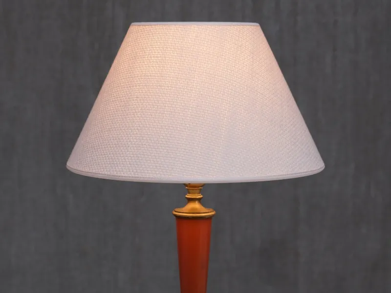 Pamono Brass Table Lamp with Linen Shade by Erik Tidstrand for Nordiska Kompaniet, Sweden, 1927> Table Lamps