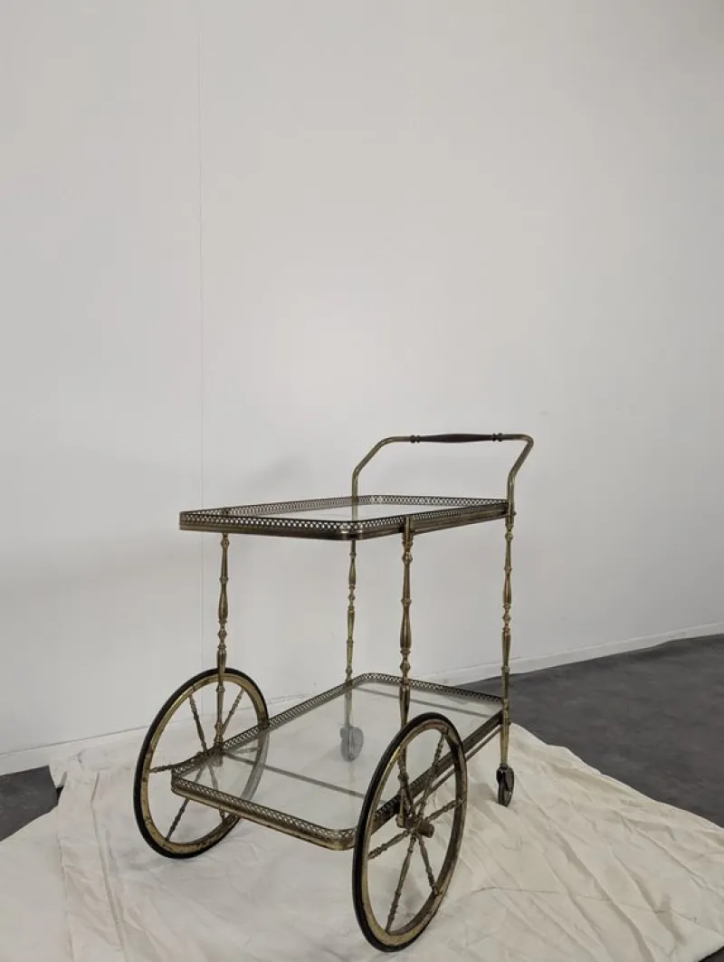 Pamono Brass Trolley from Maison Bagues> Serving Bar Carts & Trolleys