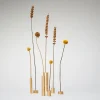 Pamono Brass Vases for Dried Flowers by Alvaro Catalán De Ocón, Set of 8> Tabletop