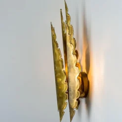Pamono Brass Wall Sconces by Holm Sorensen, 1960, Set of 2><noscript><img width=