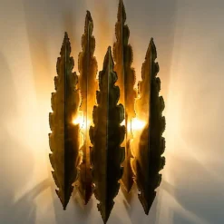 Pamono Brass Wall Sconces by Holm Sorensen, 1960, Set of 2><noscript><img width=