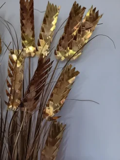 Pamono Brass Wall Sculpture by Daniel Dhaeseleer, 1970s><noscript><img width=
