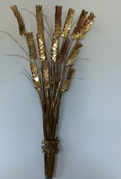 Pamono Brass Wall Sculpture by Daniel Dhaeseleer, 1970s><noscript><img width=