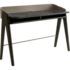 Pamono Bravero Laguna Oak and Breccia Imperiale Glass Desk by Morica Design> Tables|Desks