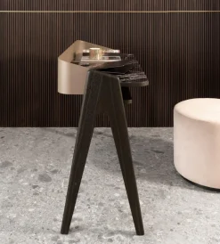 Pamono Bravero Laguna Oak and Breccia Imperiale Glass Desk by Morica Design><noscript><img width=