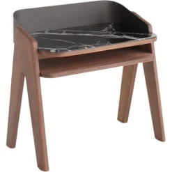 Pamono Bravero Walnut and Breccia Imperiale Glass Nightstand by Morica Design> Tables|Nightstands