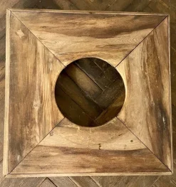 Clearance Pamono Brazier Heater Planter in Copper on Wooden Base