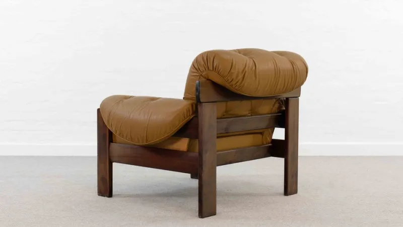 Outlet Pamono Brazilian Style Leather Seating Group, Set of 2
