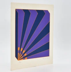 Pamono Brian Rice, Pop Art Screen Print, Geometric Radio, 1969> Abstraction|Art Deco