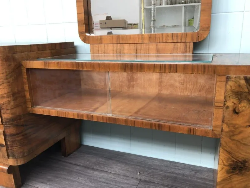 Pamono Briar Bedroom Makeup Cabinet with Mirror, 1930s> Dressing Tables