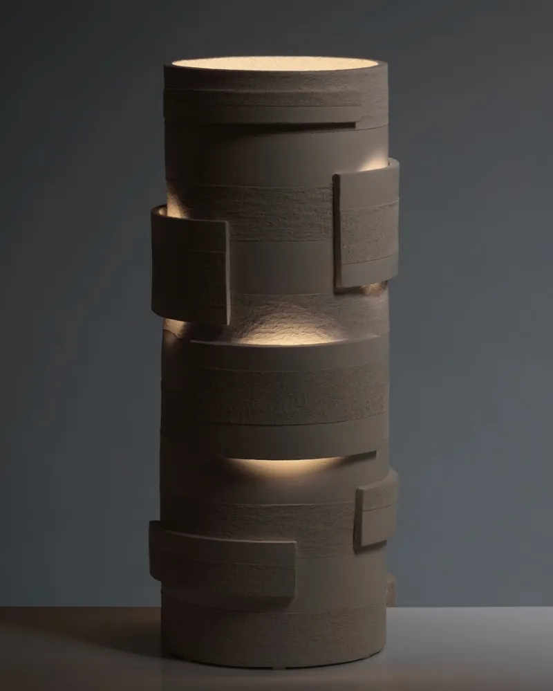 Pamono Bricks Ceramic Table Lamp by Katia Langeard> Table Lamps