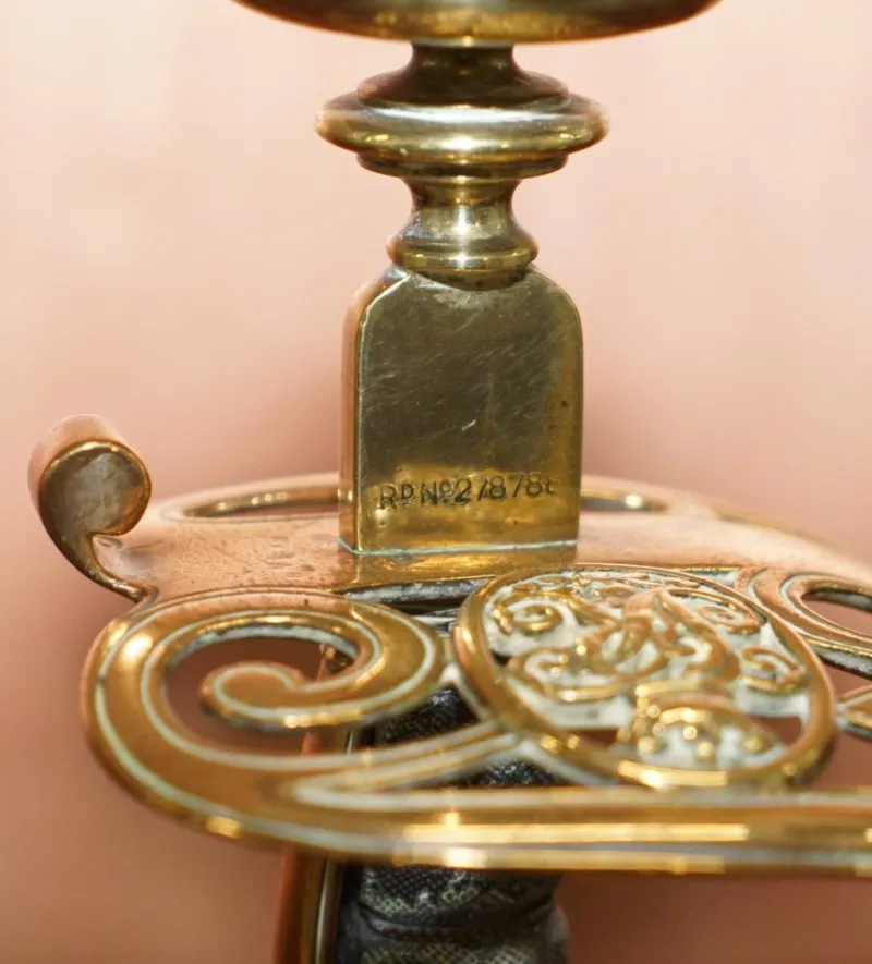 Pamono British Army Sword Handle Candlesticks from Benham & Froud VR, 1905, Set of 2> Candleholders