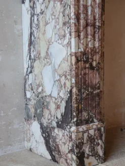 Pamono Brocatelle Marble Fireplace in Soft Pink, Peach, and Powder Tones><noscript><img width=