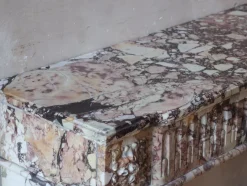 Pamono Brocatelle Marble Fireplace in Soft Pink, Peach, and Powder Tones><noscript><img width=