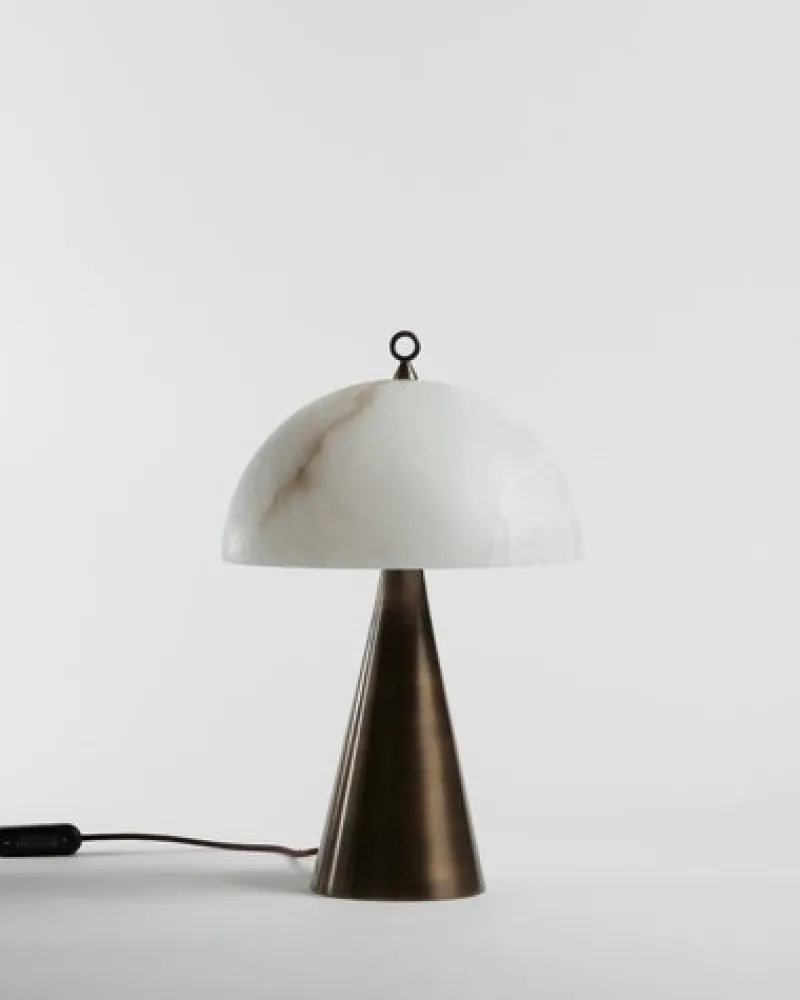 Clearance Pamono Bronze and Alabaster Fungotto Table Lamp by Matlight Milano