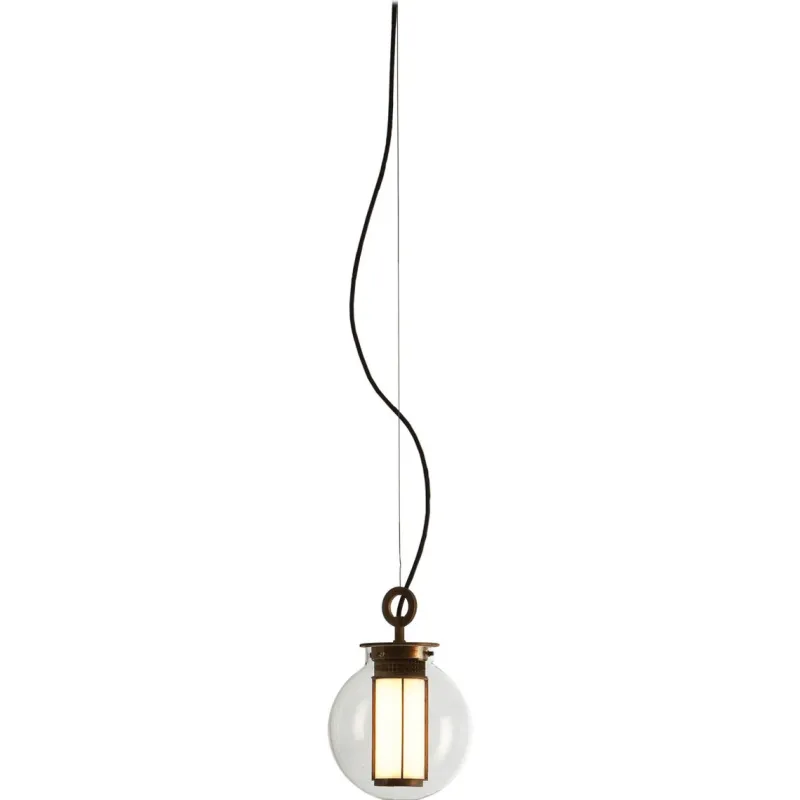 Pamono Bronze and Transparent Glass Bai T Di Di Pendant Lamp by Parachilna> Ceiling Lights