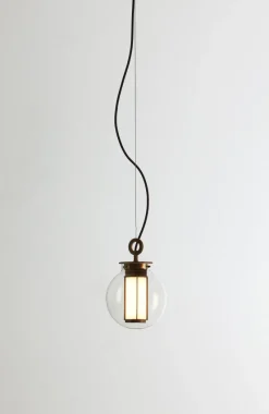 Pamono Bronze and Transparent Glass Bai T Pendant III by Parachilna><noscript><img width=