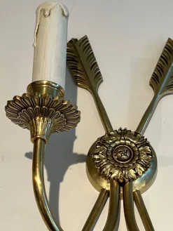 Sale Pamono Bronze Crossed Arrow Wall Lights, Set of 2