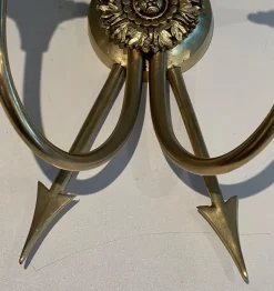 Sale Pamono Bronze Crossed Arrow Wall Lights, Set of 2