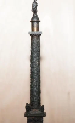 Pamono Bronze Grand Tour Statue of Place Vendome Column with Napoleon on Marble Base, 1860s><noscript><img width=