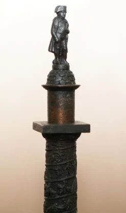 Pamono Bronze Grand Tour Statue of Place Vendome Column with Napoleon on Marble Base, 1860s><noscript><img width=