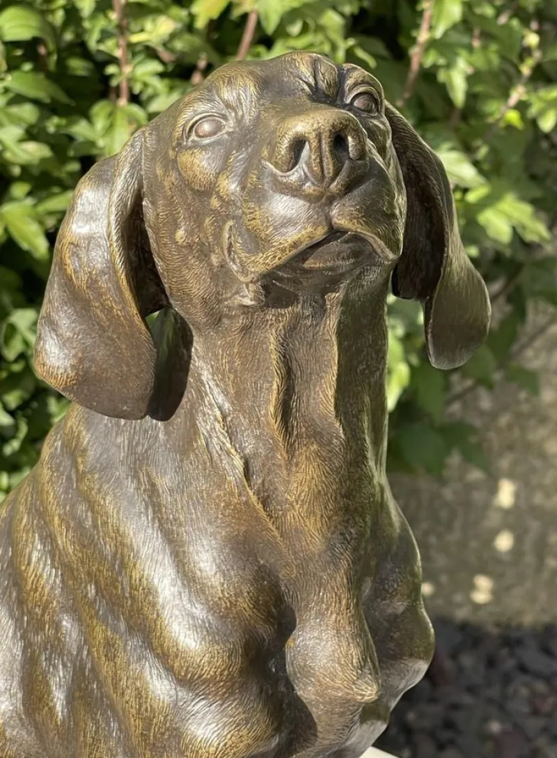 Pamono Bronze Hunting Dog by Ferdinand Pautrot> Sculpture