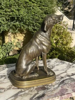 Pamono Bronze Hunting Dog by Ferdinand Pautrot><noscript><img width=