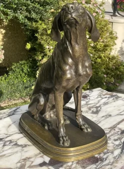 Pamono Bronze Hunting Dog by Ferdinand Pautrot><noscript><img width=