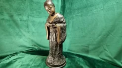 Pamono Bronze Japanese Geisha Sculpture> Mid-Century