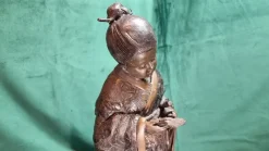 Pamono Bronze Japanese Geisha Sculpture><noscript><img width=