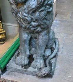 Pamono Bronze Lion Gatekeeper Statues of Medici Lions, Set of 2><noscript><img width=