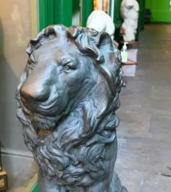 Pamono Bronze Lion Gatekeeper Statues of Medici Lions, Set of 2><noscript><img width=
