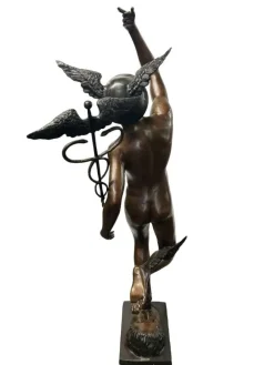 Pamono Bronze Mercury Statue Hermes Art Giambologna><noscript><img width=