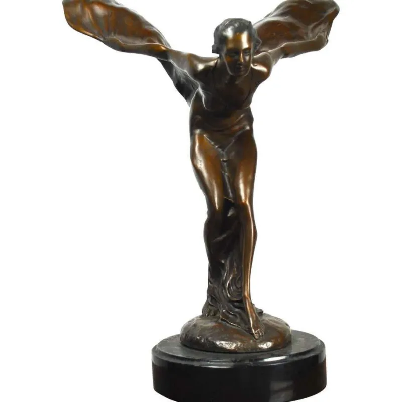 Pamono Bronze Spirit of Ecstasy Statue by Charles Sykes, 1920s> Art Deco|Sculpture