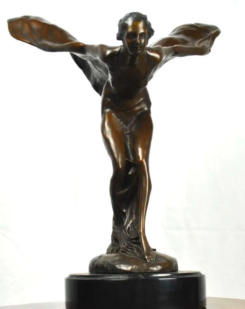 Pamono Bronze Spirit of Ecstasy Statue by Charles Sykes, 1920s> Art Deco|Sculpture