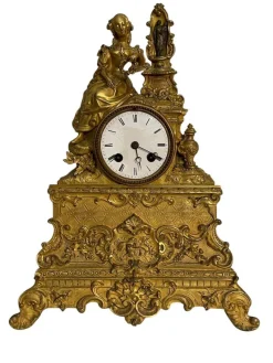 Pamono Bronze Table Clock, France, 19th Century> Clocks