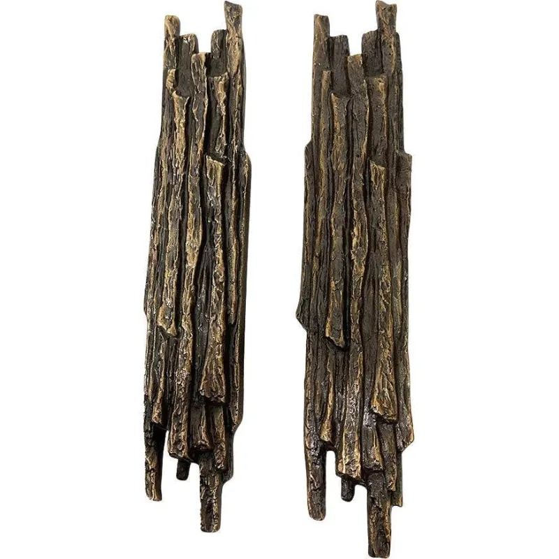 Online Pamono Bronze Tree Bark Push-and-Pull Door Handles, 1970s, Set of 2