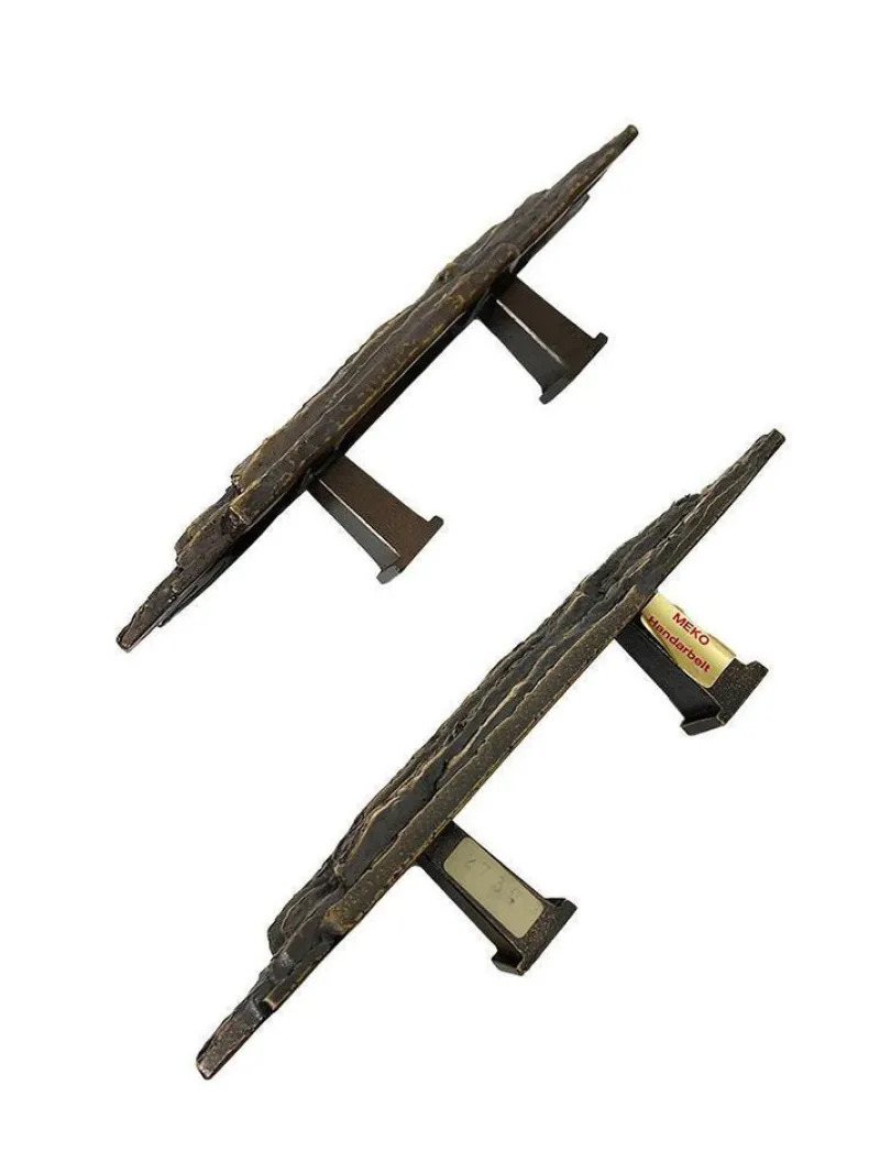 Online Pamono Bronze Tree Bark Push-and-Pull Door Handles, 1970s, Set of 2