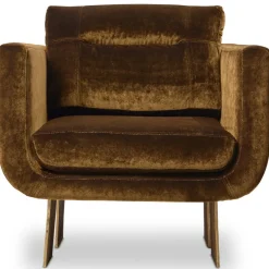 Sale Pamono Bronze Velvet Primal Statement Lounge Chair with Cast Brass Legs by Egg Designs