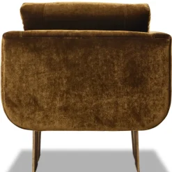 Sale Pamono Bronze Velvet Primal Statement Lounge Chair with Cast Brass Legs by Egg Designs