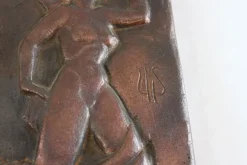 Pamono Bronze Wall Plaque by Ulla Fogelklou Skogh for Ystad-Metall, 1930s> Wall Decor