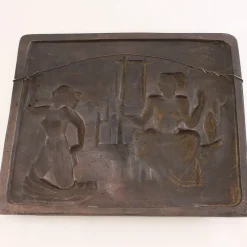 Pamono Bronze Wall Plaque by Ulla Fogelklou Skogh for Ystad-Metall, 1930s><noscript><img width=