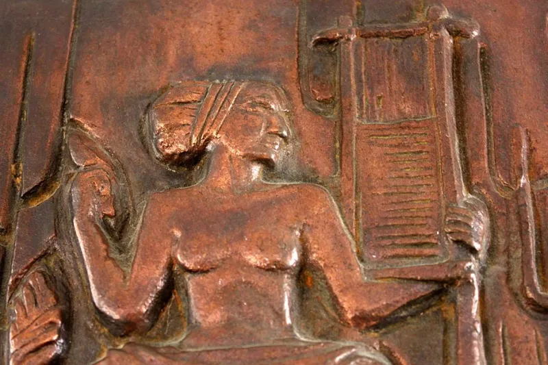 Pamono Bronze Wall Plaque by Ulla Fogelklou Skogh for Ystad-Metall, 1930s> Wall Decor