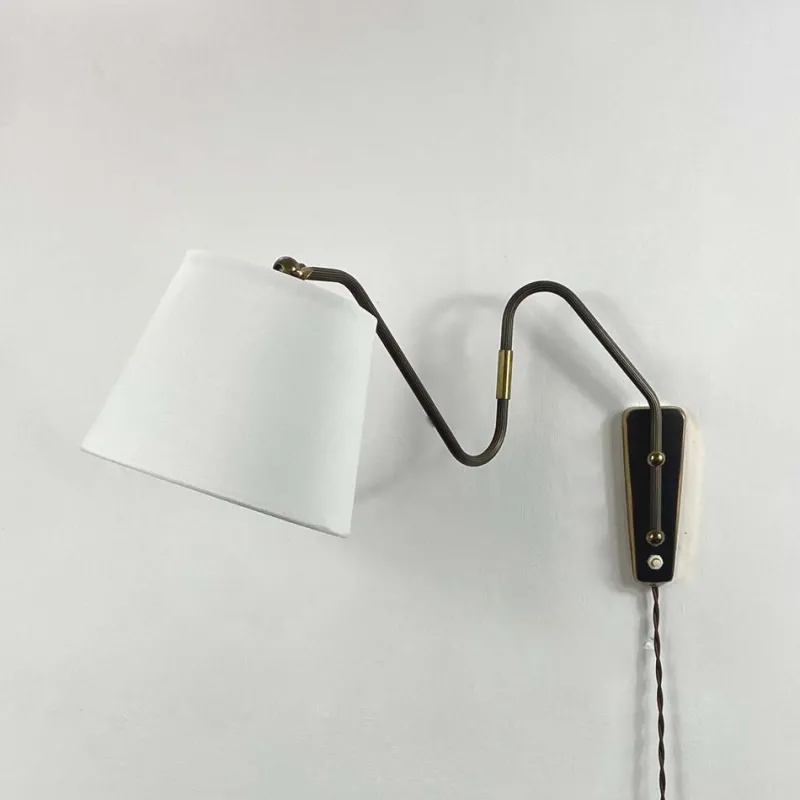 Pamono Bronzed Brass Articulating and Extendable Wall Light attributed to Cosack, 1950s> Wall Lights & Sconces