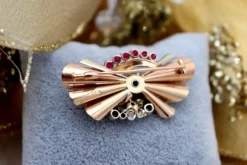Pamono Brooch and Earrings and Ring, Set of 4><noscript><img width=