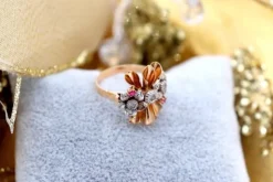 Pamono Brooch and Earrings and Ring, Set of 4><noscript><img width=
