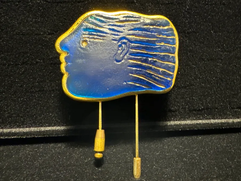 Pamono Brooch in Glass Paste and Bronze by Alekos Fassianos for the House Daum, 1988> Brooches