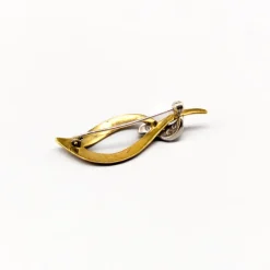 Pamono Brooch in Gold with White Stones> Brooches